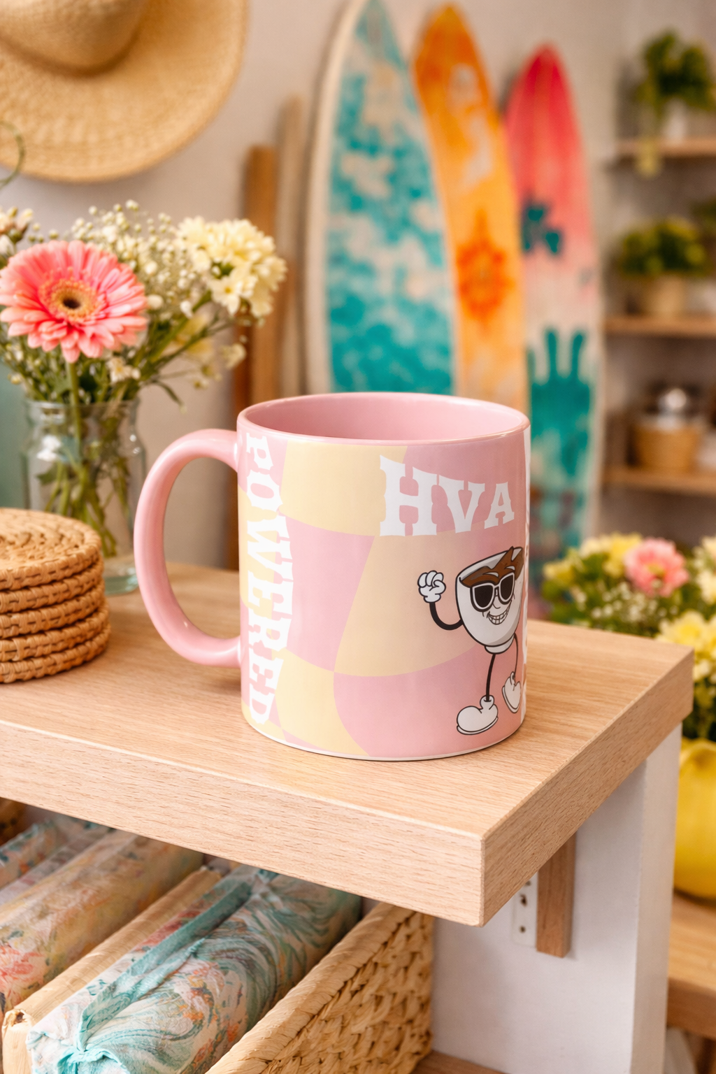 mug rose café 