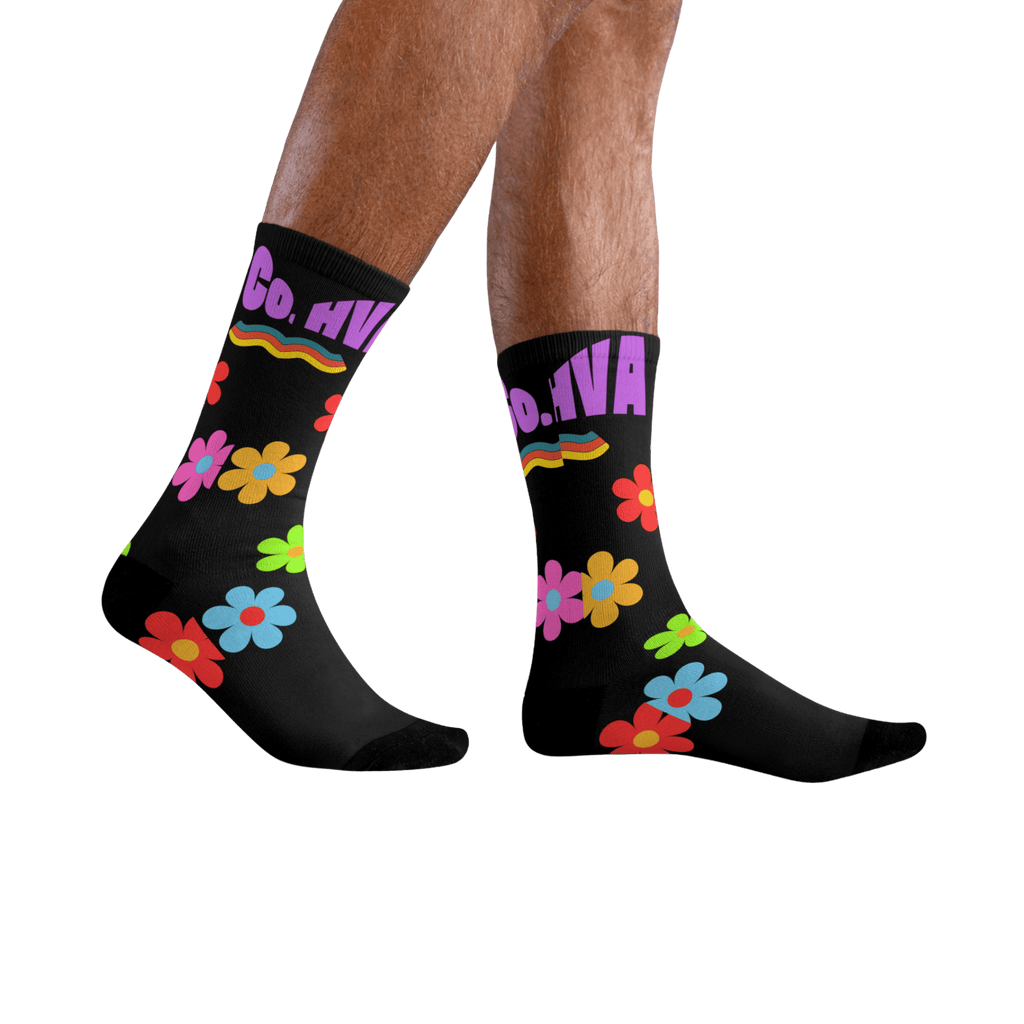 Printify All Over Prints 36-38 Chaussettes RETRO FLOWERS