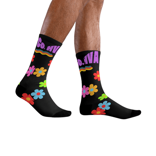Printify All Over Prints 36-38 Chaussettes RETRO FLOWERS