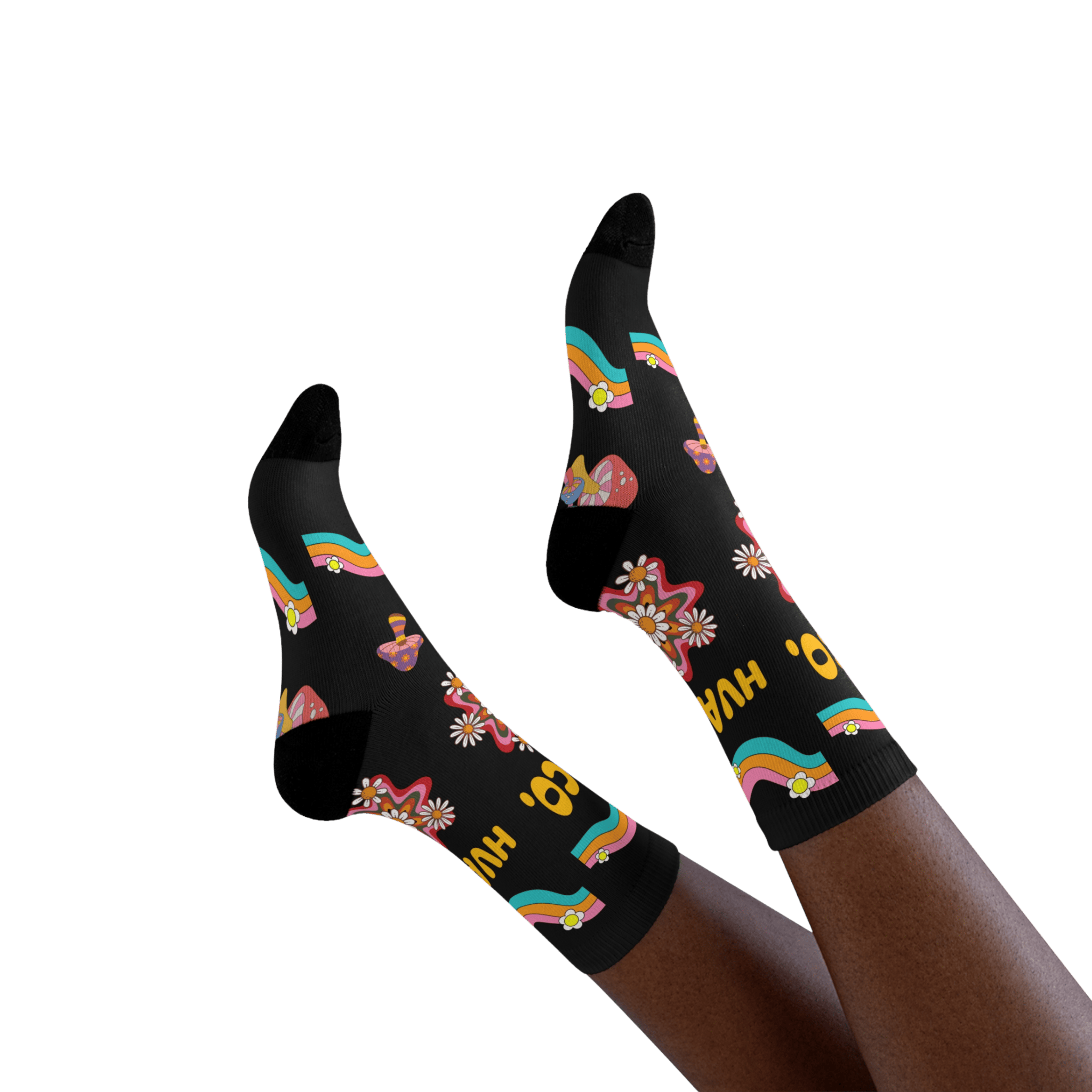 Printify All Over Prints Chaussettes FLORAL RAINBOW