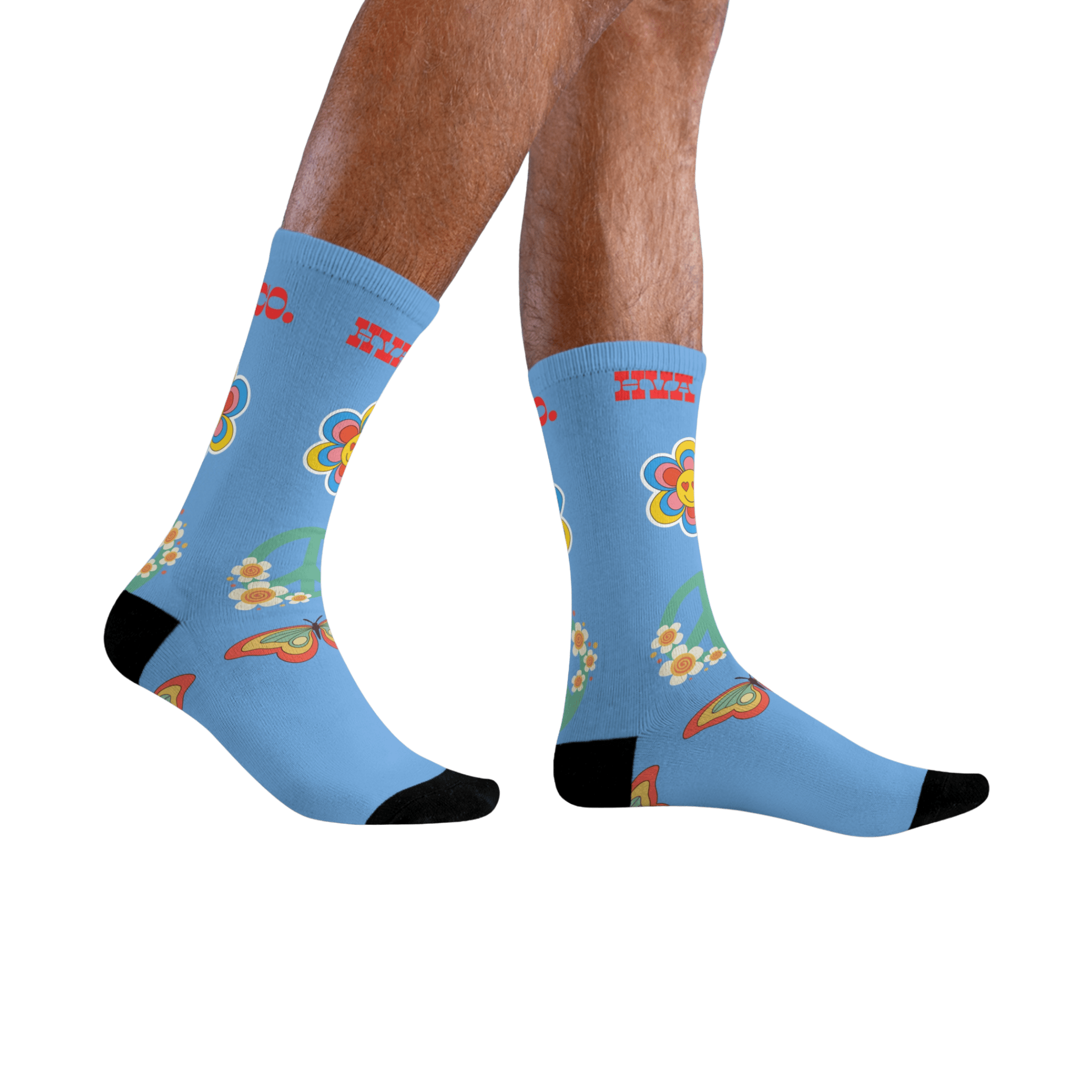 Printify All Over Prints Chaussettes FLOWERS BUTTERFLY