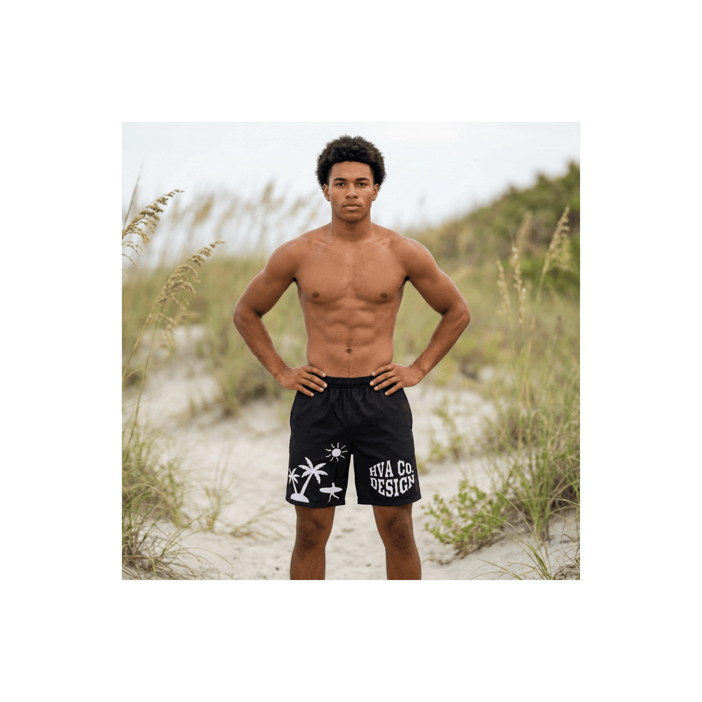 Printify All Over Prints Short de bain long SURF PALM
