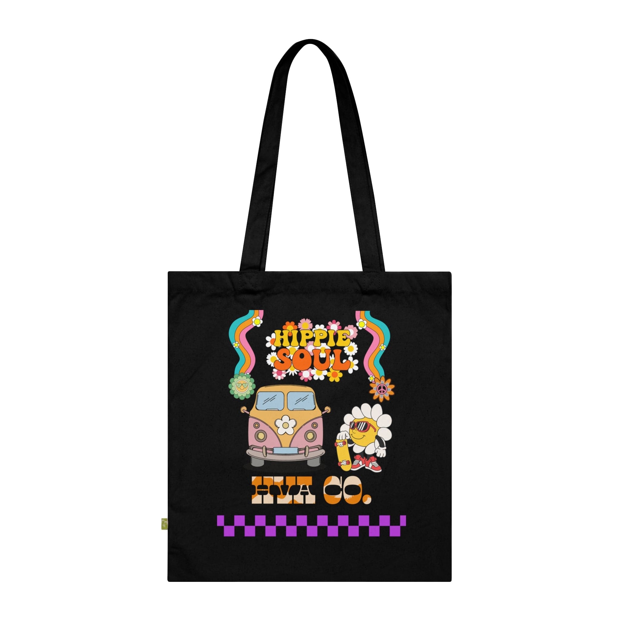 Printify Bags Noir Tote Bag Coton Bio HIPPIE SOUL