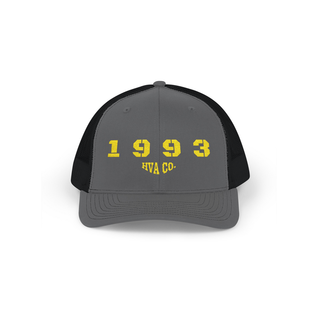 Printify Hats Gris foncé/Noir Casquette Trucker 1993 HVA CO.