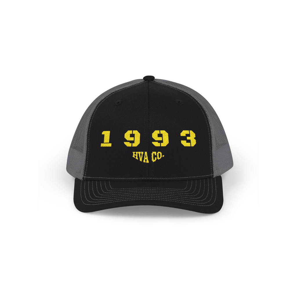 Printify Hats Noir/Gris Foncé Casquette Trucker 1993 HVA CO.