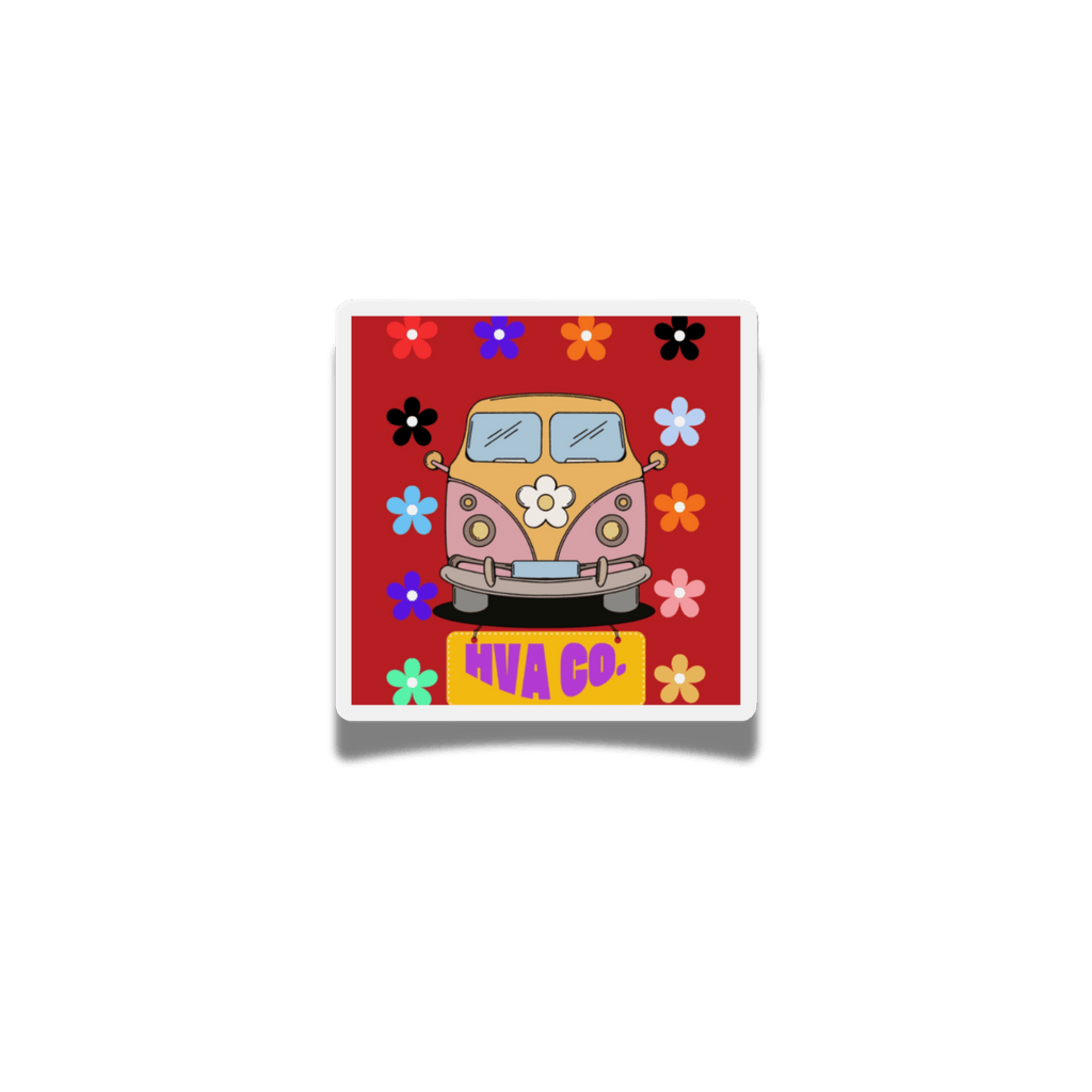 Printify Home Decor 5 cm x 5 cm Magnet VAN HIPPIE