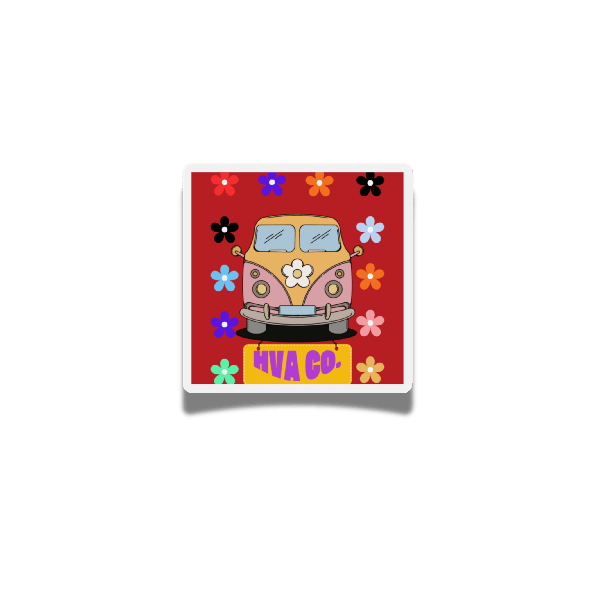 Printify Home Decor 5 cm x 5 cm Magnet VAN HIPPIE