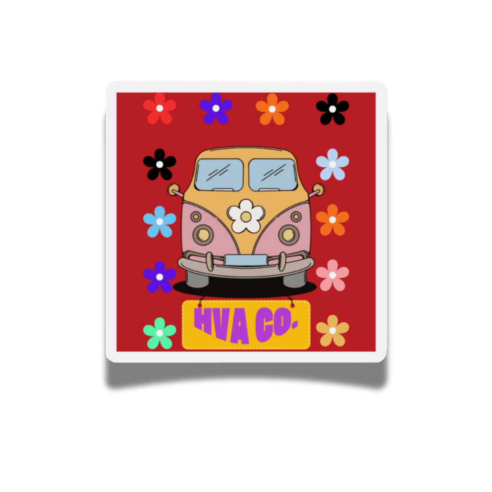 Printify Home Decor 7 cm x 7 cm Magnet VAN HIPPIE