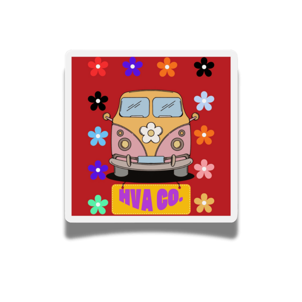 Printify Home Decor 7 cm x 7 cm Magnet VAN HIPPIE