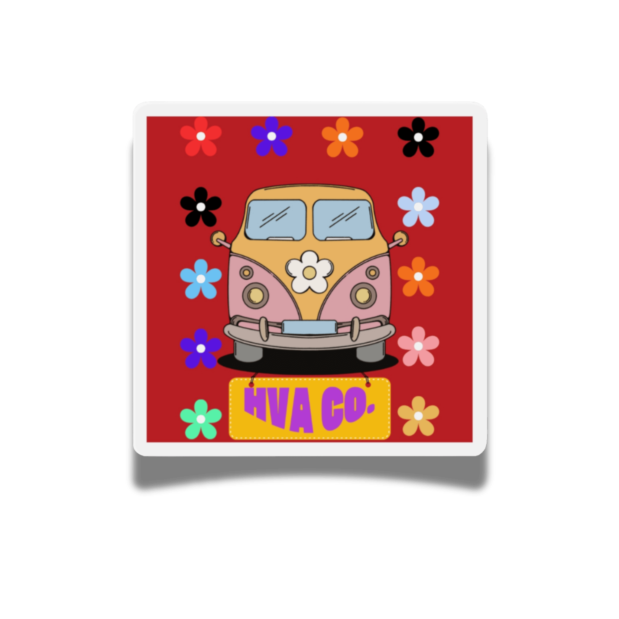 Printify Home Decor 7 cm x 7 cm Magnet VAN HIPPIE