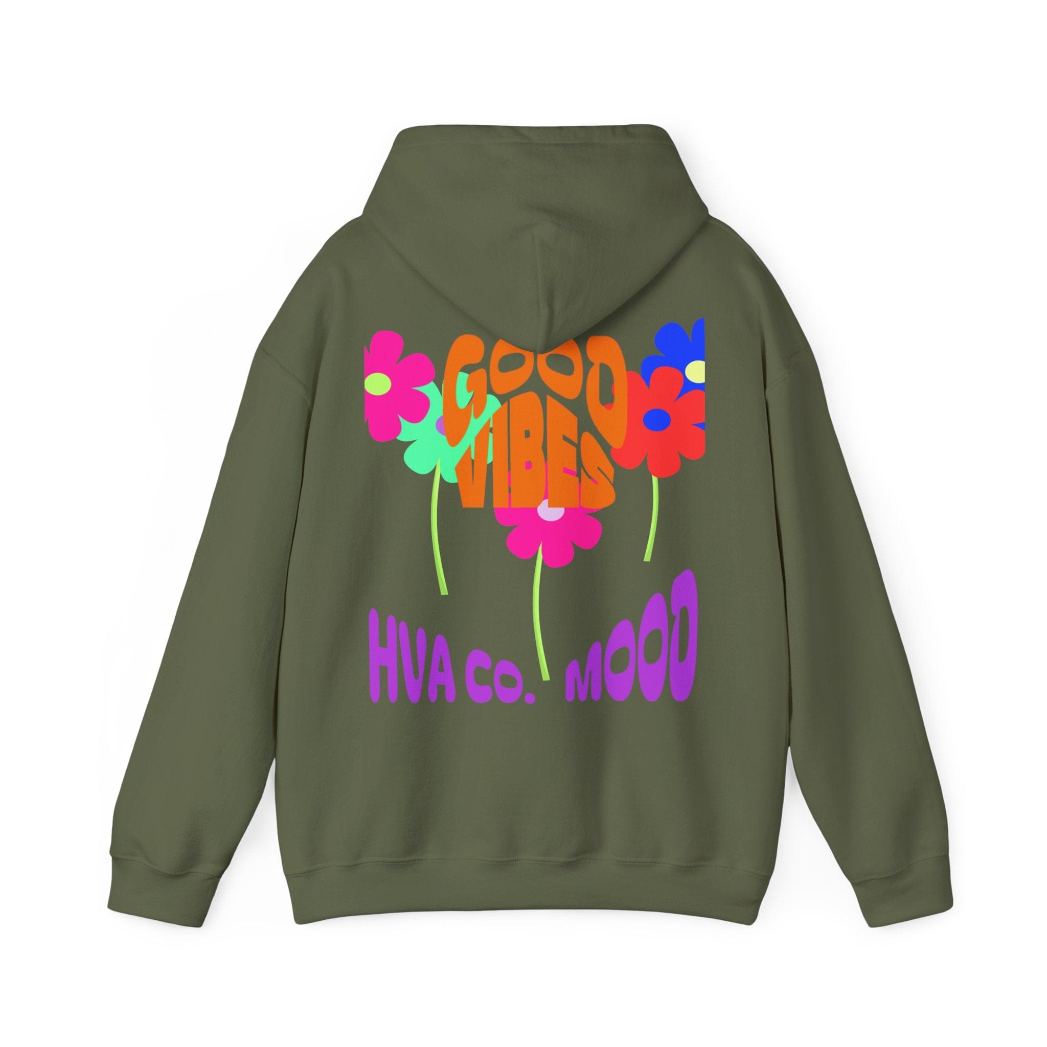 Printify Hoodie Kaki / S Hoodie GOOD VIBES