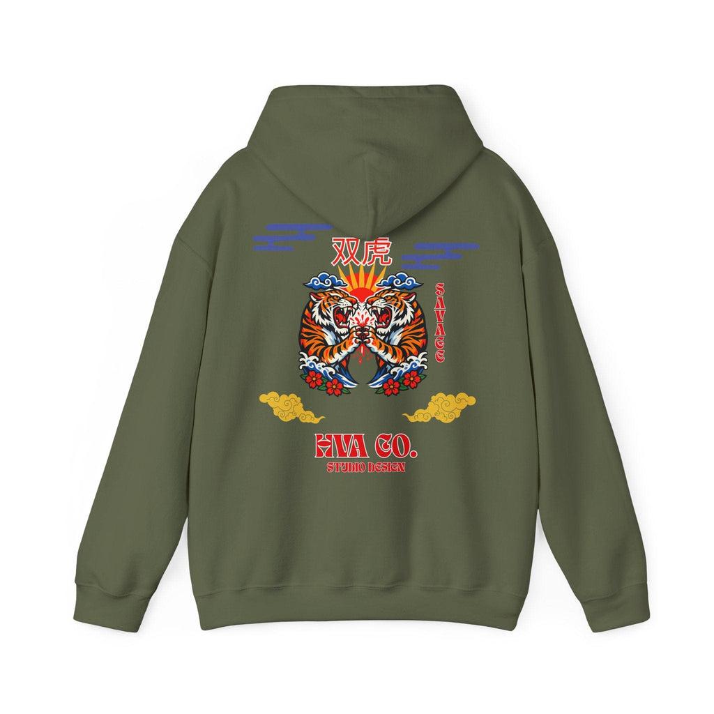 Printify Hoodie Kaki / S Hoodie TIGER