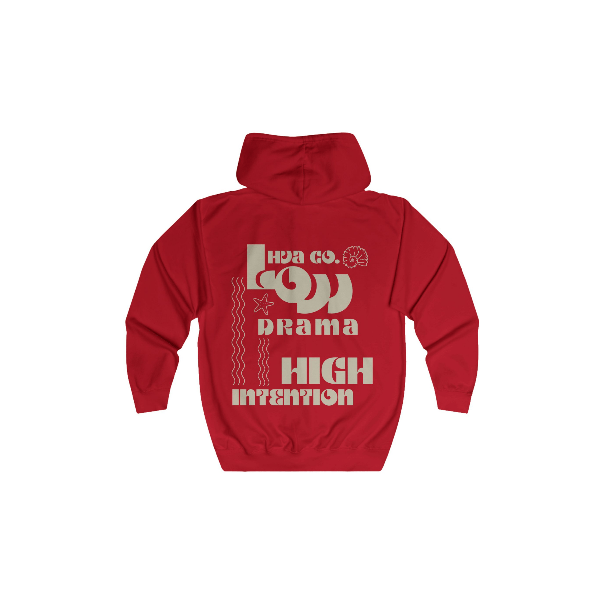 Printify Hoodie Rouge / S Veste à capuche LOW DRAMA