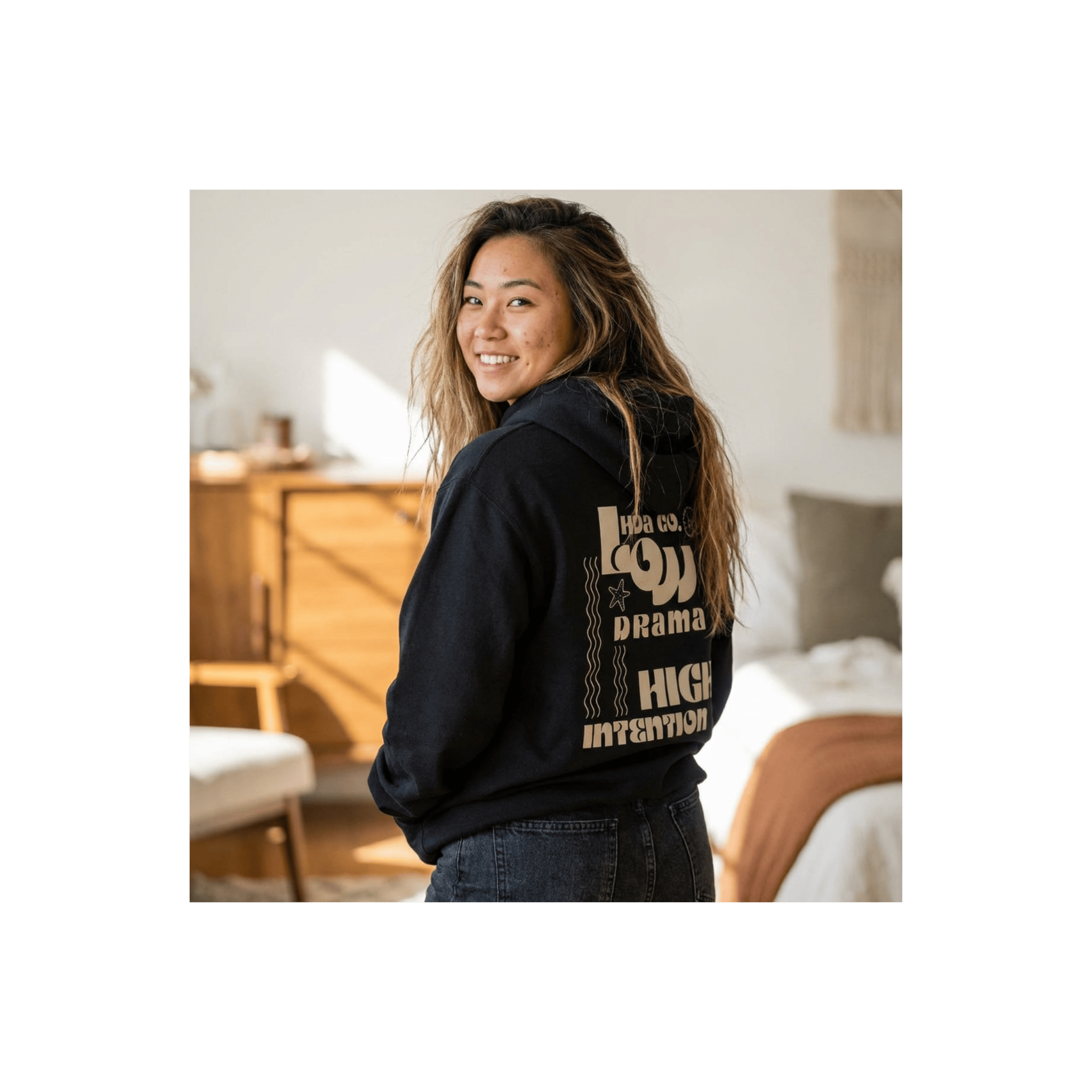 Printify Hoodie Veste à capuche LOW DRAMA