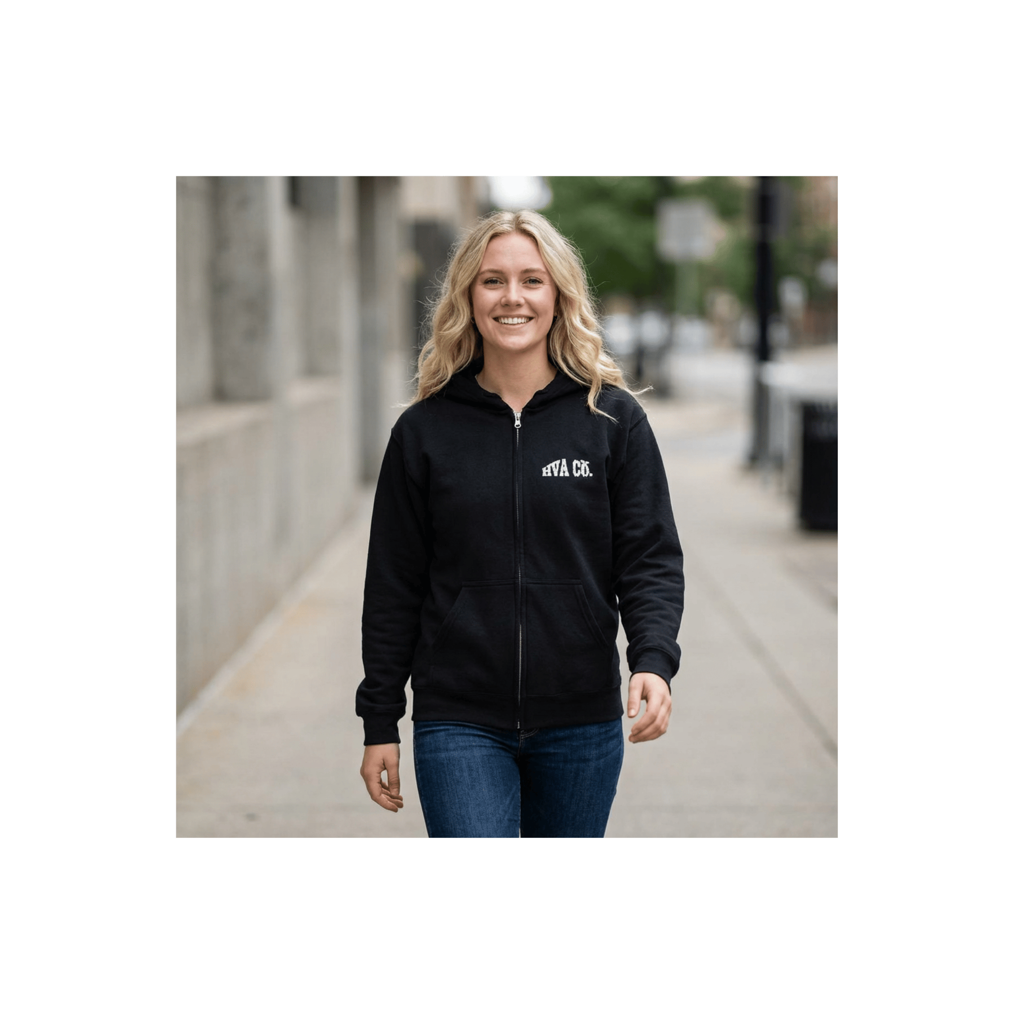 Printify Hoodie Veste zip à capuche HVA CO.
