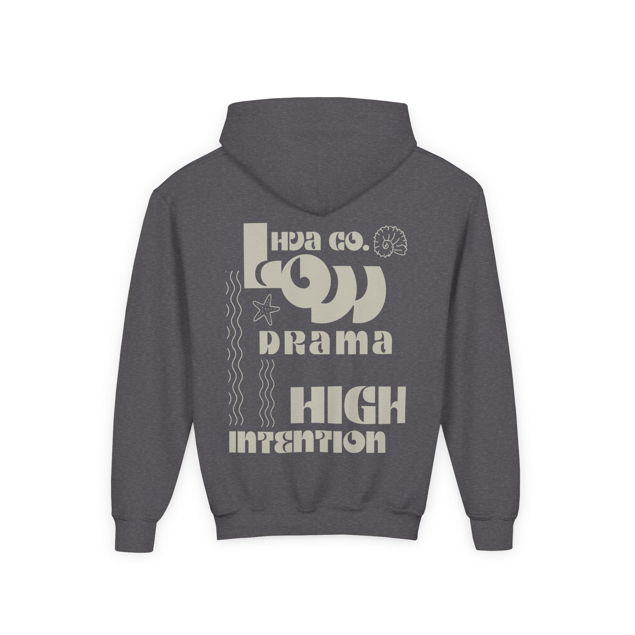Printify Kids clothes Gris / S Hoodie kids LOW DRAMA