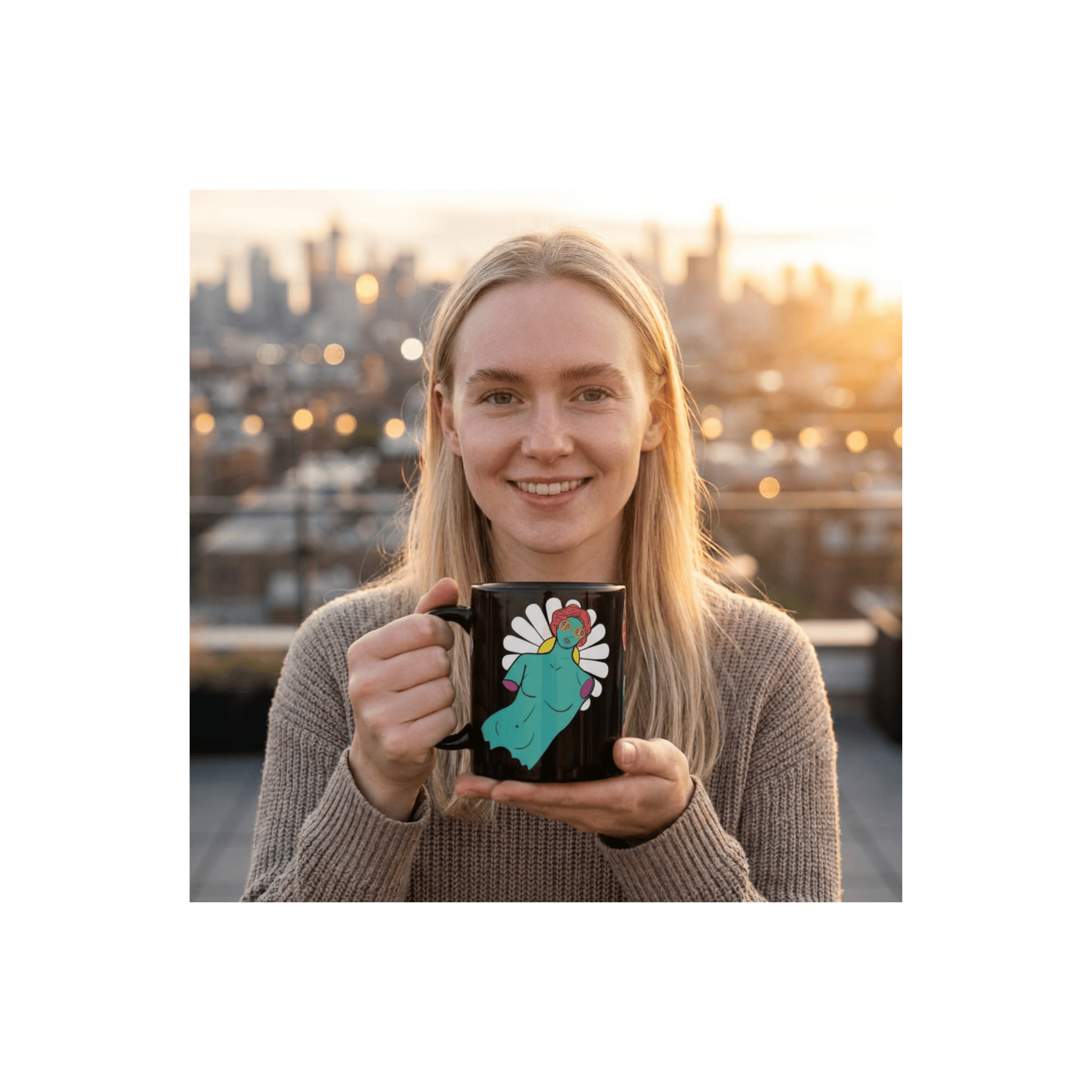 Printify Mug 32cl Mug café PEACE & LOVE