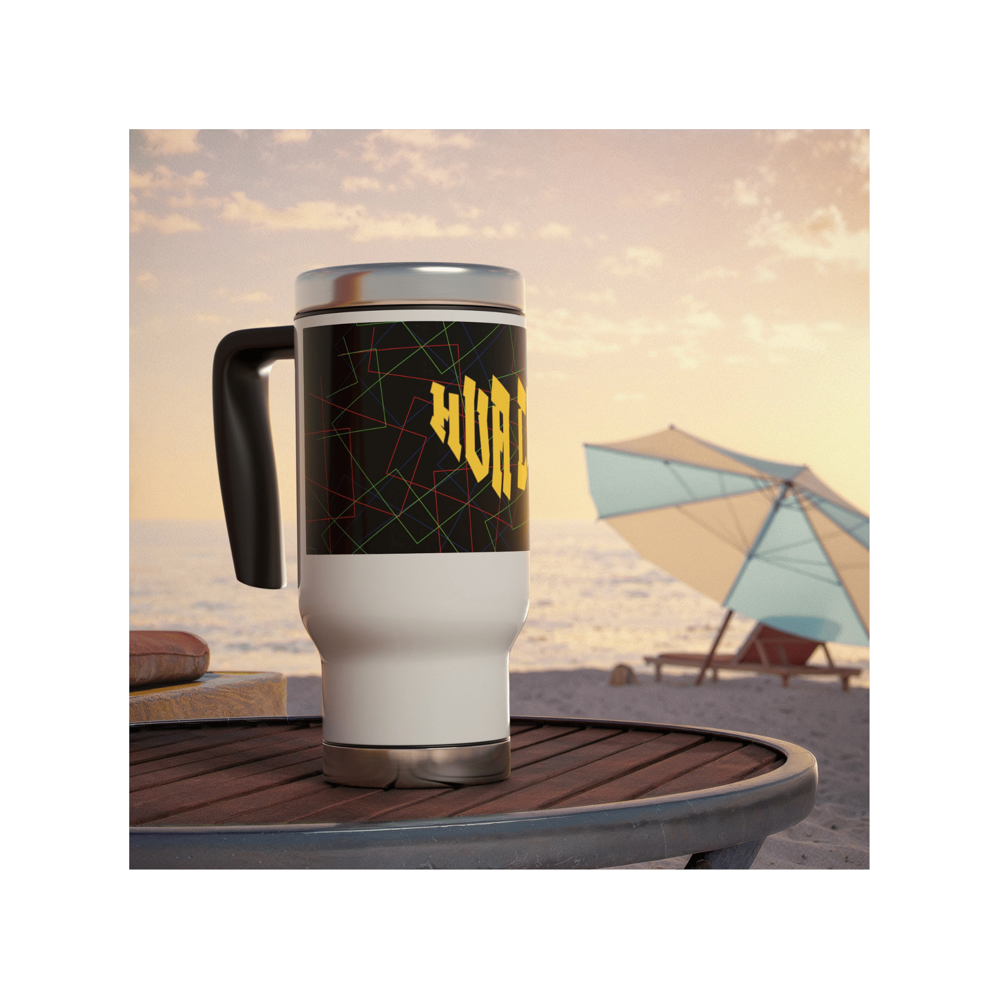 Printify Mug 400ml Gourde inox isotherme HVA CO. DESIGN