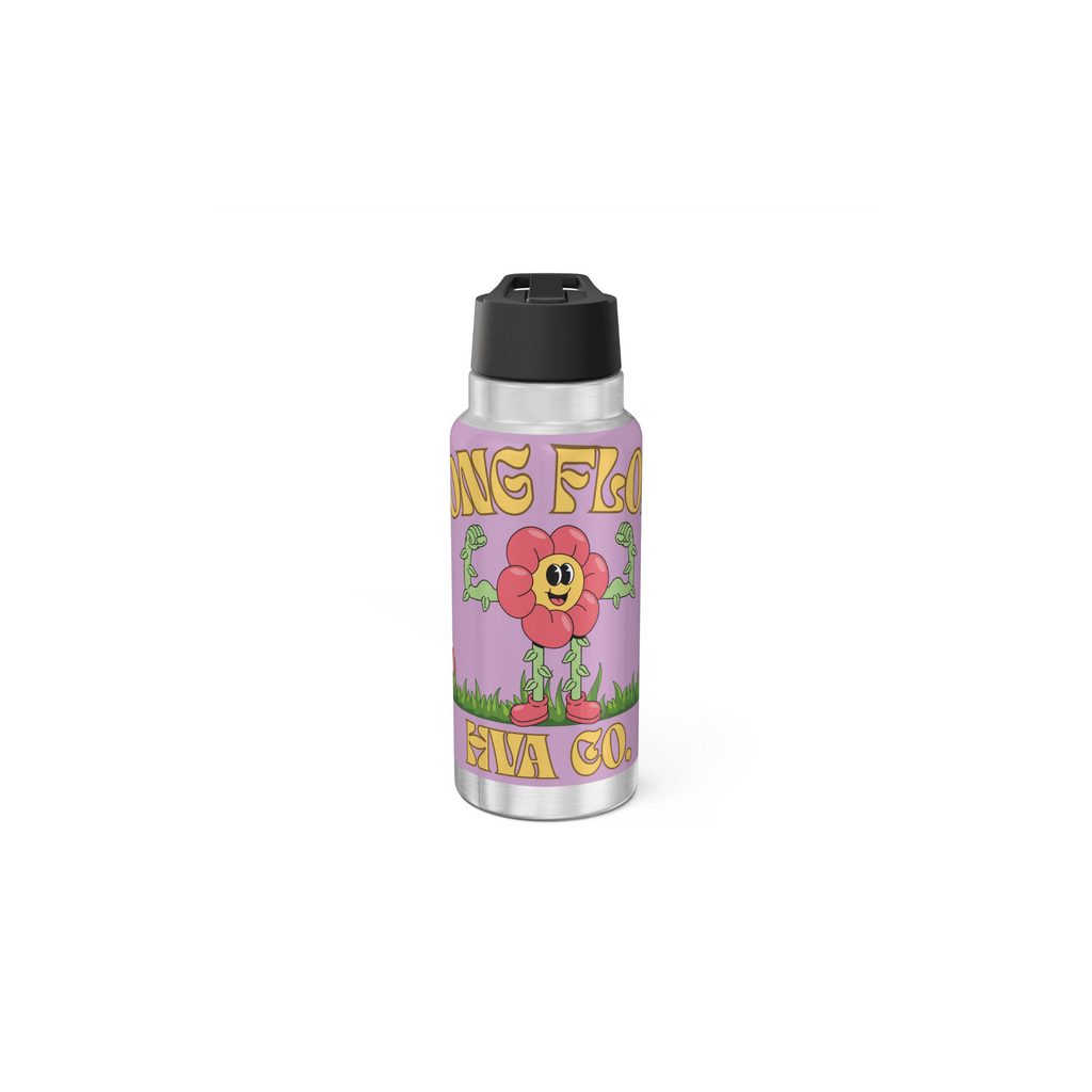 Printify Mug 950ml Gourde à paille inox FLOWER