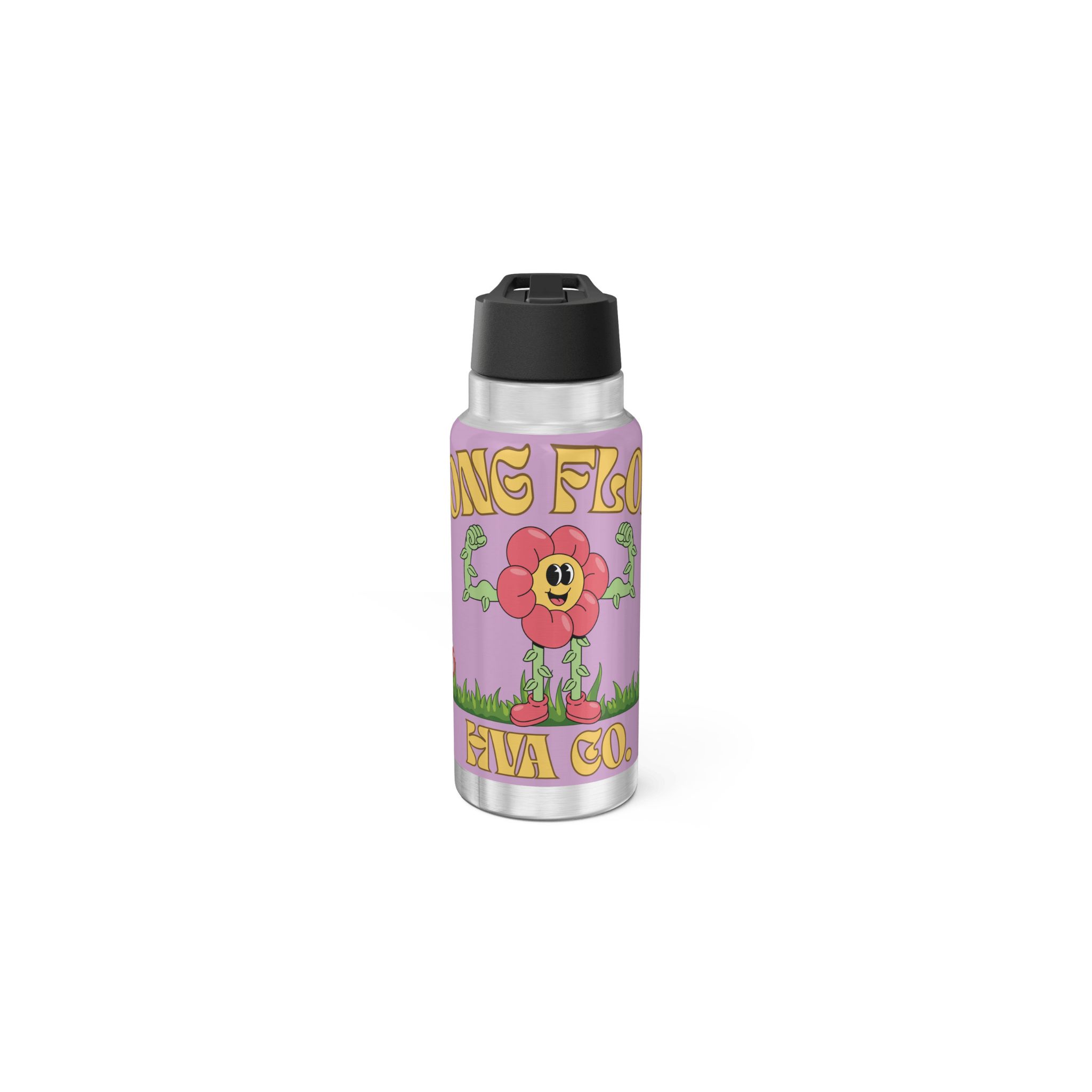 Printify Mug 950ml Gourde à paille inox FLOWER