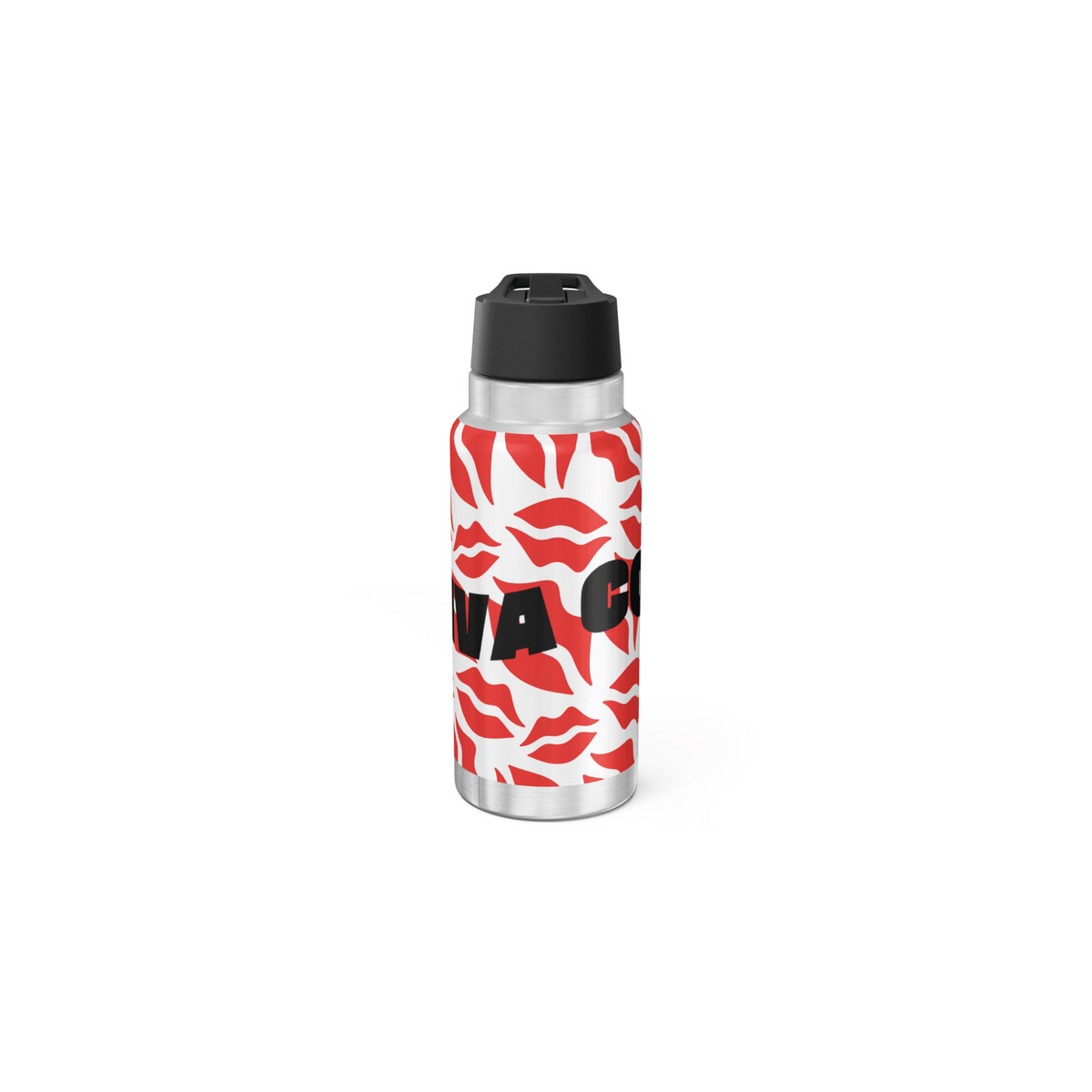 Printify Mug 950ml Gourde à paille inox LIPS