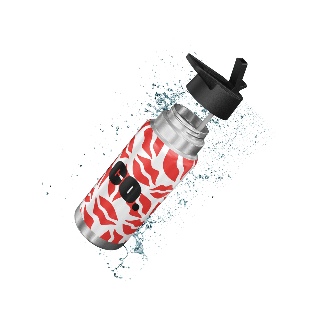 Printify Mug 950ml Gourde à paille inox LIPS
