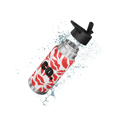 Printify Mug 950ml Gourde à paille inox LIPS