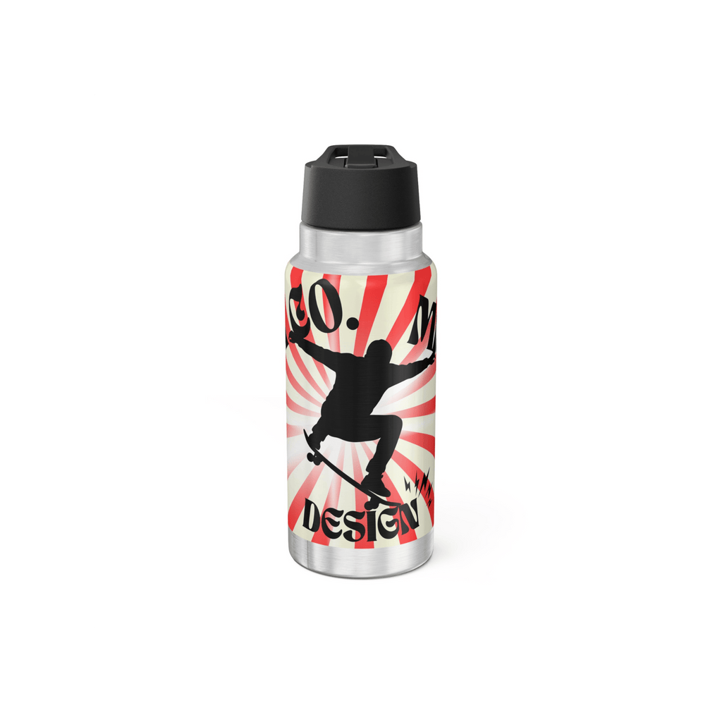 Printify Mug 950ml Gourde à paille inox SKATE