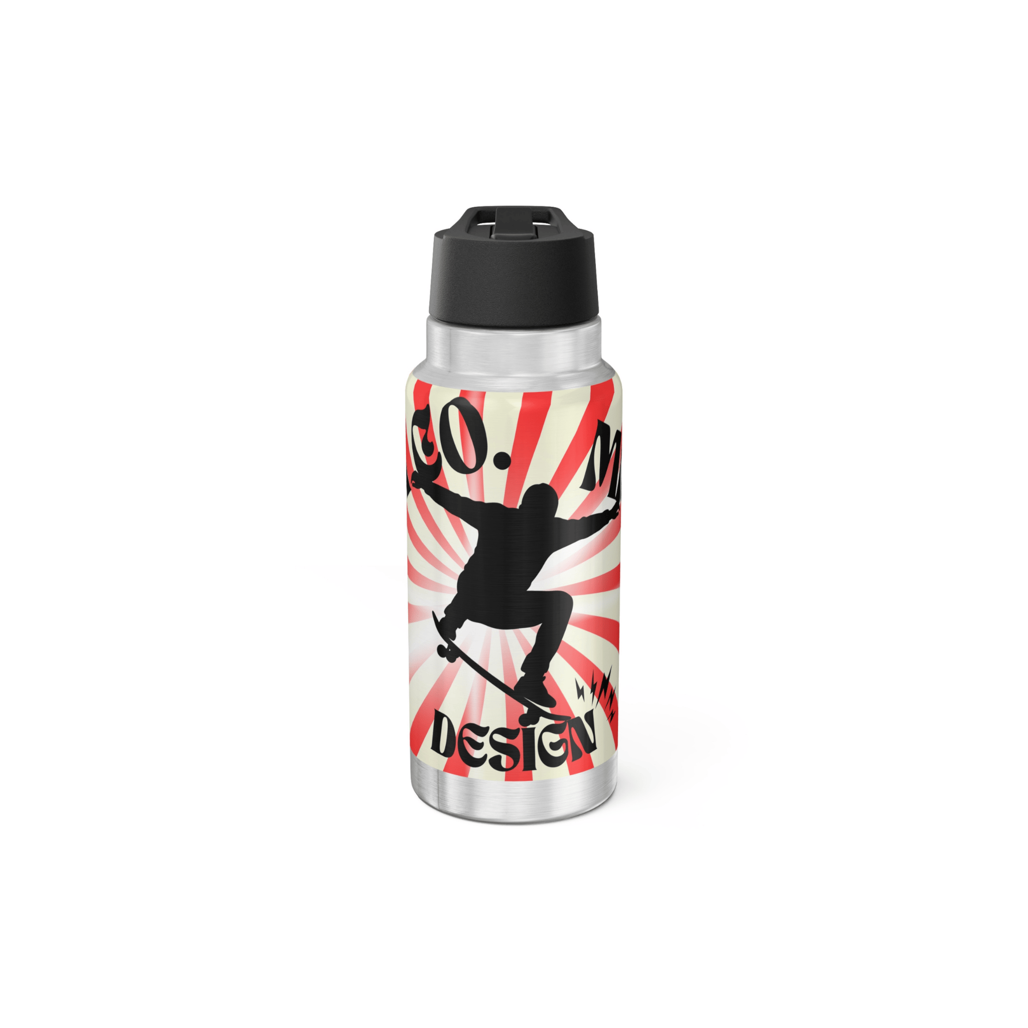 Printify Mug 950ml Gourde à paille inox SKATE