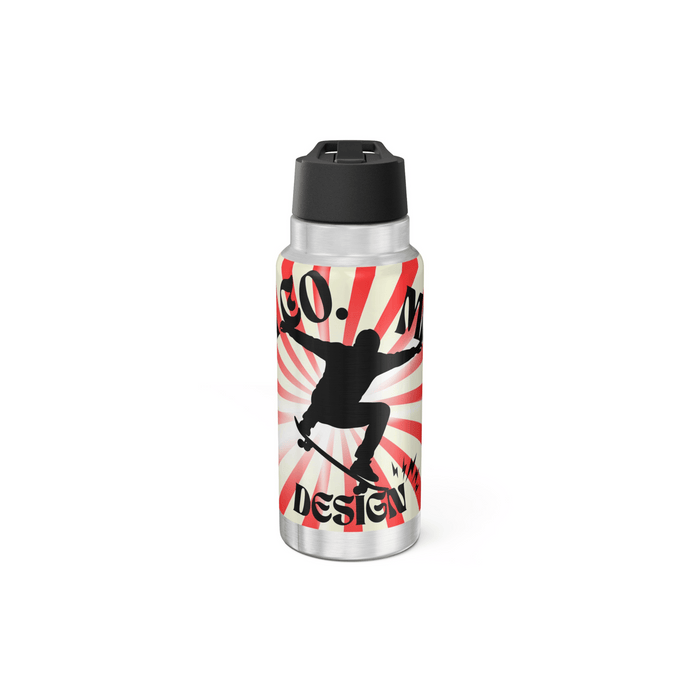 Printify Mug 950ml Gourde à paille inox SKATE