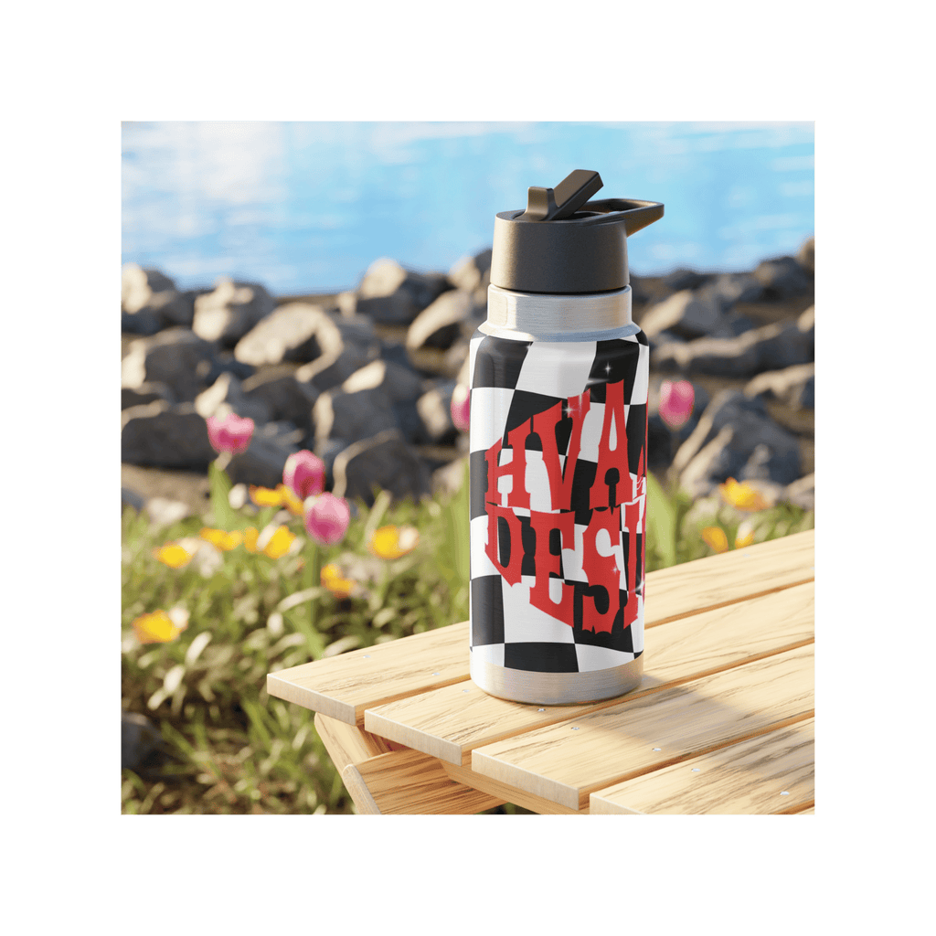 Printify Mug 950ml Gourde à paille inox TRAMP