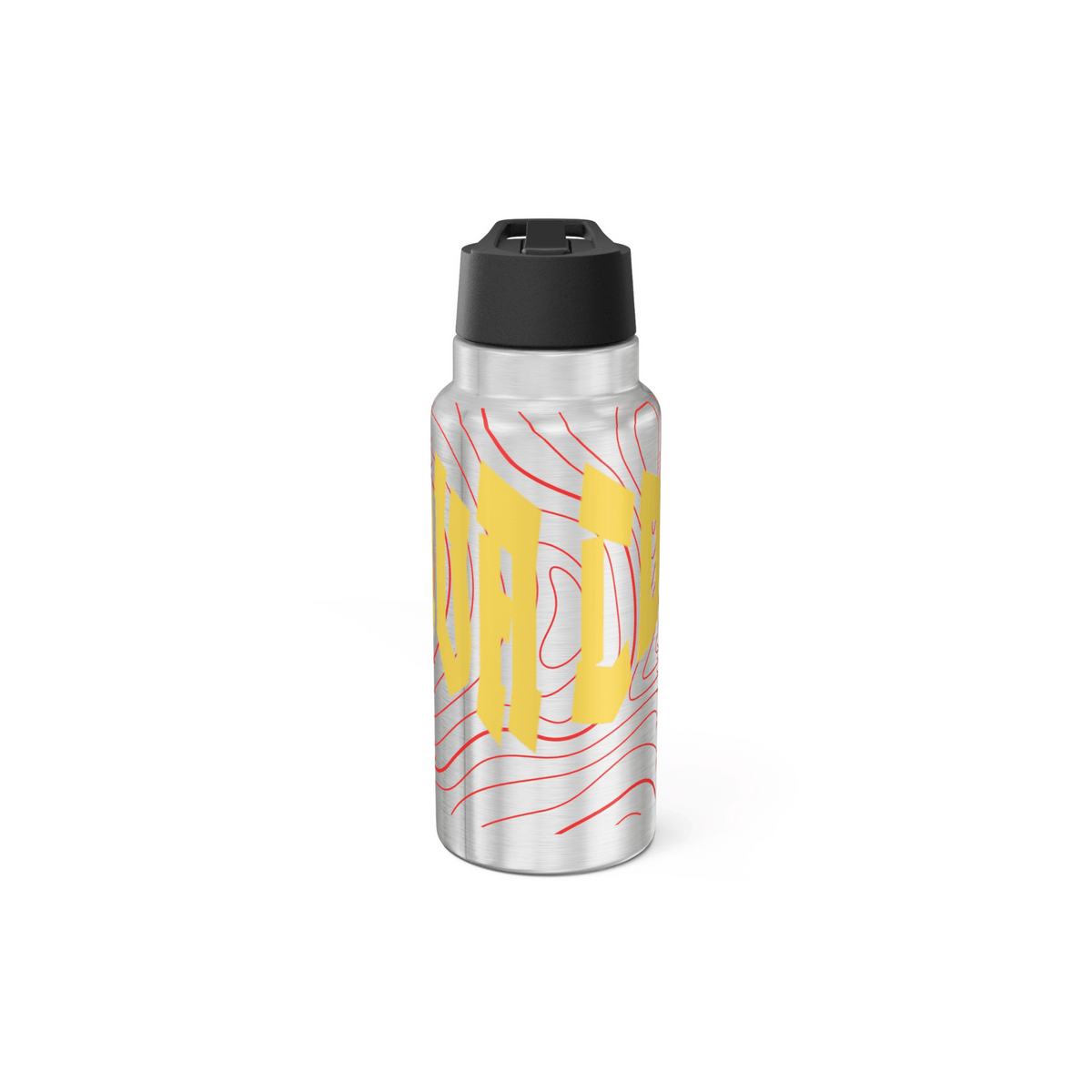 Printify Mug 950ml Gourde à paille inox YELLOW GATOR