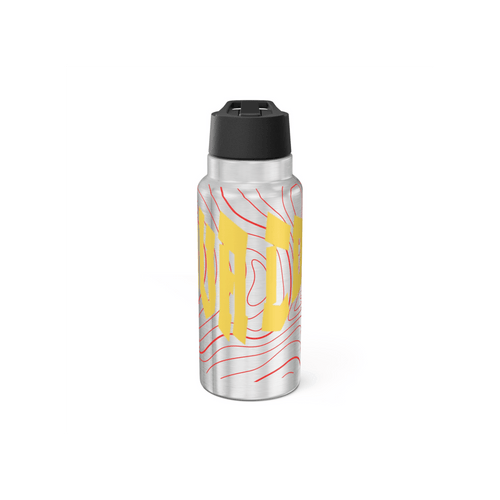 Printify Mug 950ml Gourde à paille inox YELLOW GATOR