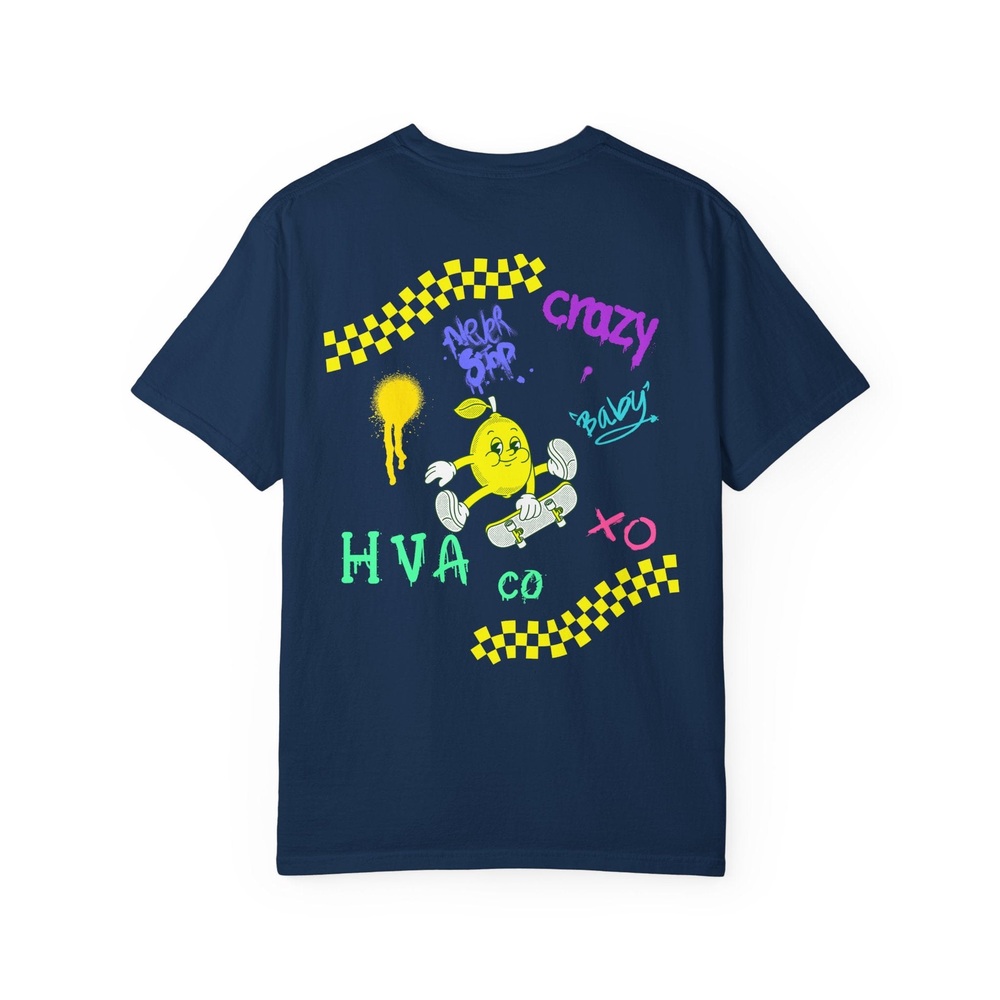 Printify T-Shirt Bleu Marine / S T-shirt coton LEMON SKATER