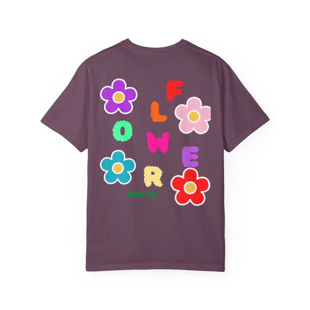Printify T-Shirt Framboise / S T-shirt coton FLOWER