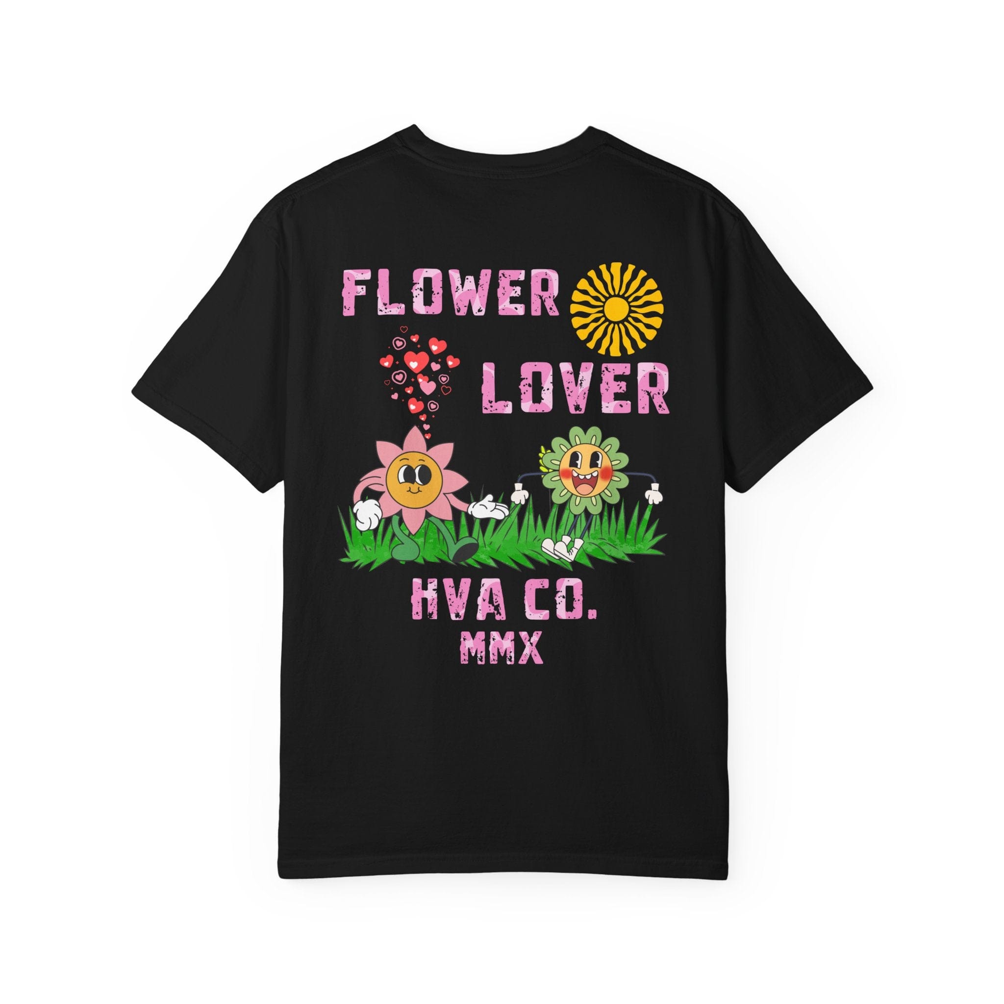Printify T-Shirt Noir / S T-shirt coton FLOWER LOVER