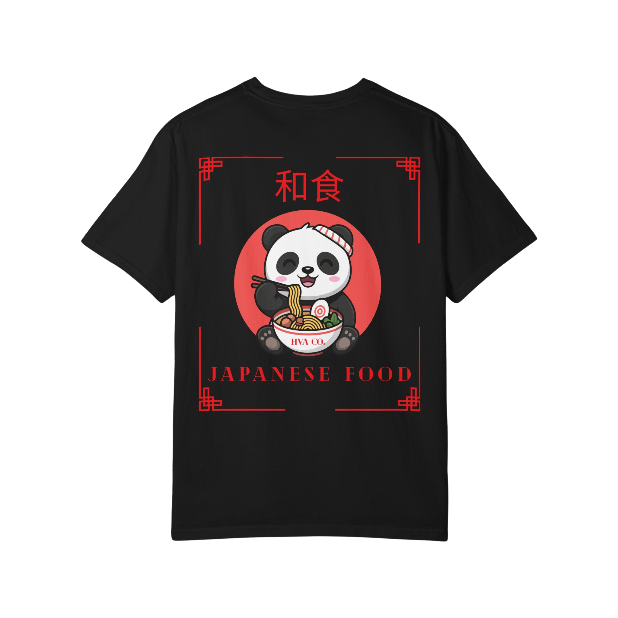 Printify T-Shirt Noir / S T-shirt coton JAPANESE FOOD
