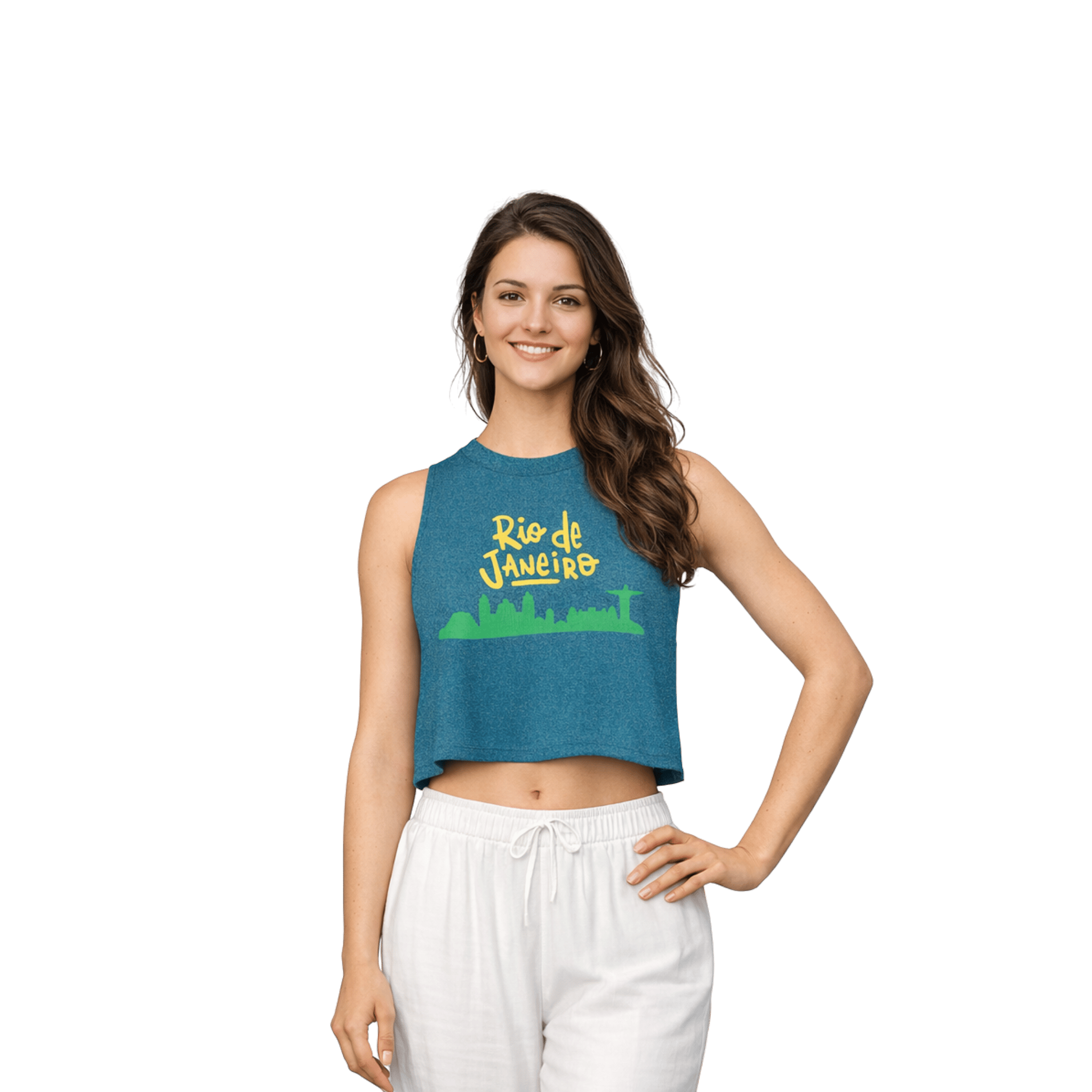 Printify Tank Top S / Bleu Ciel Crop Top RIO
