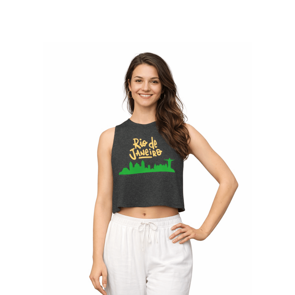 Printify Tank Top S / Gris foncé Crop Top RIO