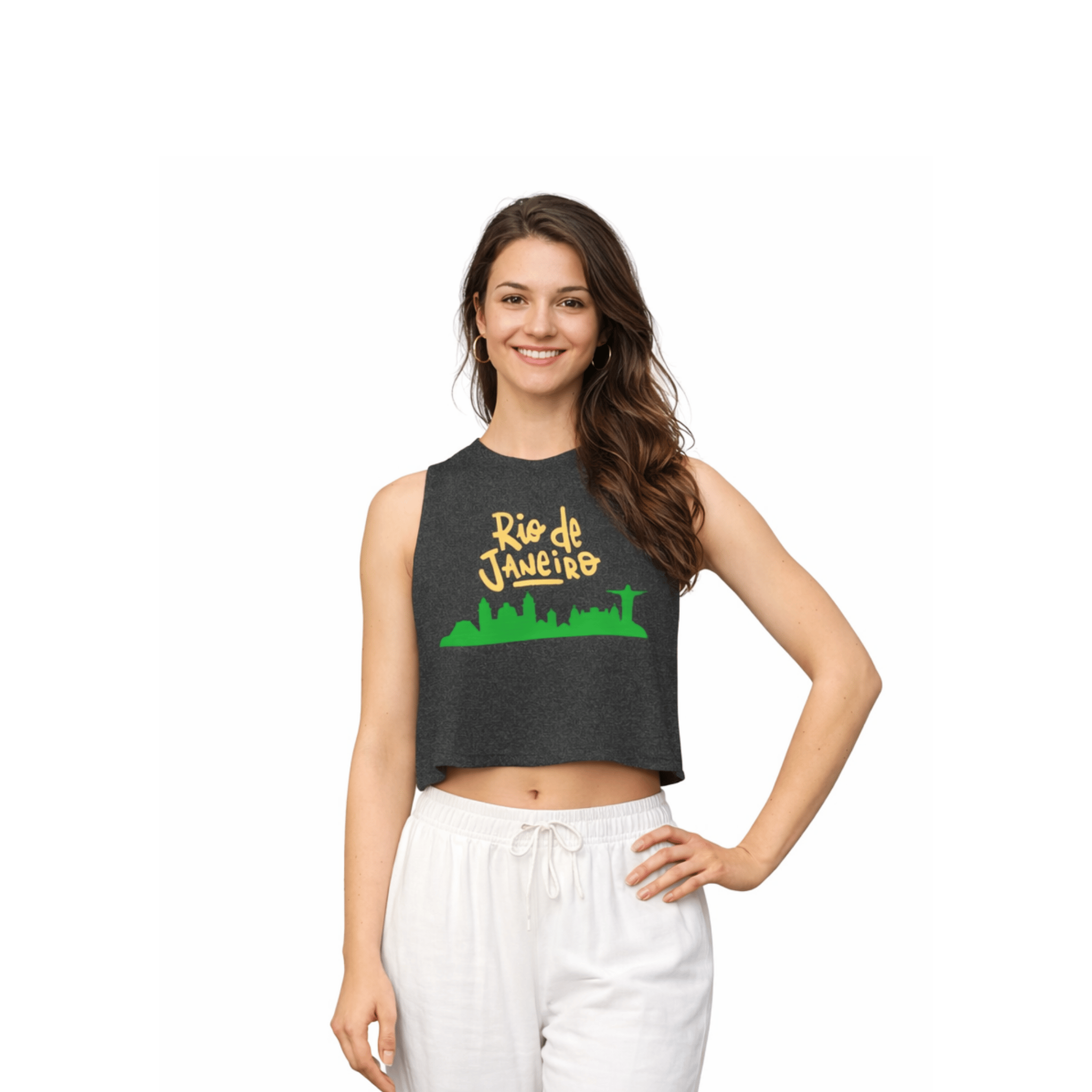 Printify Tank Top S / Gris foncé Crop Top RIO