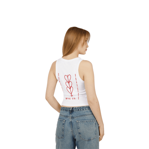 Printify Tank Top XS / Blanc Débardeur en coton LOVE