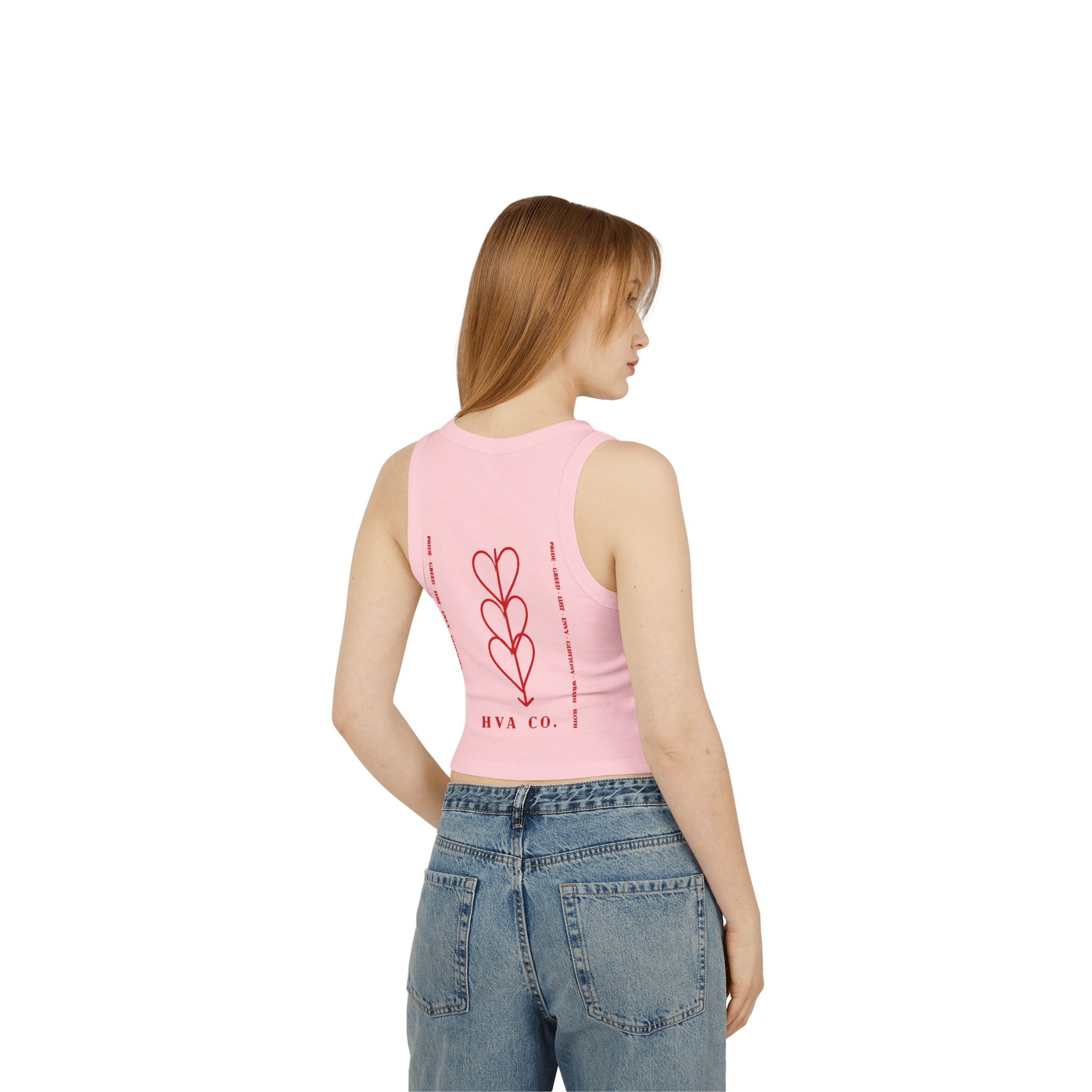 Printify Tank Top XS / Rose Débardeur en coton LOVE
